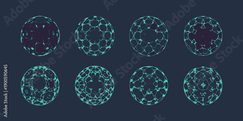 Abstract cellular structures evolving in a series of geometric formations