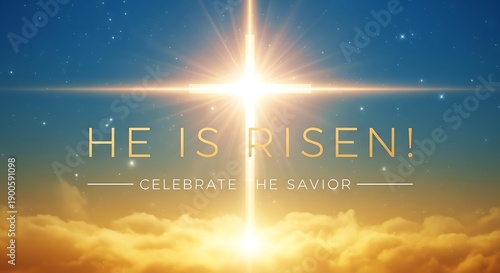 Easter sunday celebration he is risen christian resurrection hope