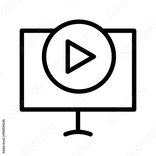 Sleek Video Player Icon Set for Multimedia Interface Control and Digital Cinema Application