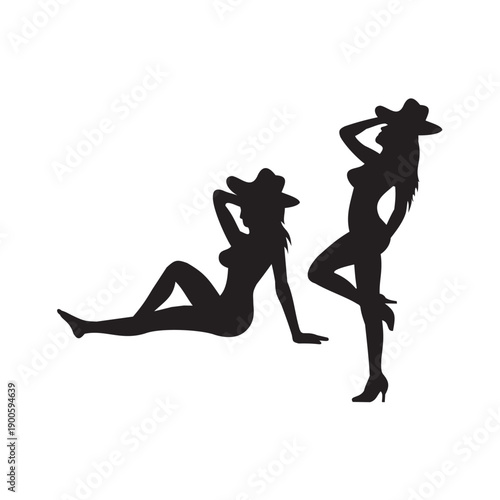 silhouette of a woman women vector character vector logo design icon logo