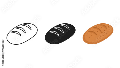 Three rugby balls in different colors and styles Vector