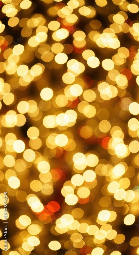 Obraz premium Numerous golden circular lights create an abstract, vibrant background effect