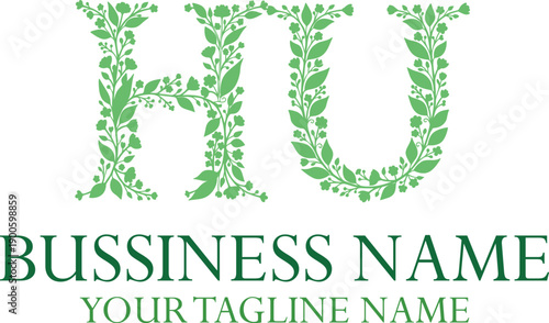 HU H hu initial logo | initial based abstract modern minimal creative logo, vector template image. luxury logotype logo, real estate homie logo. typography logo. initials logo