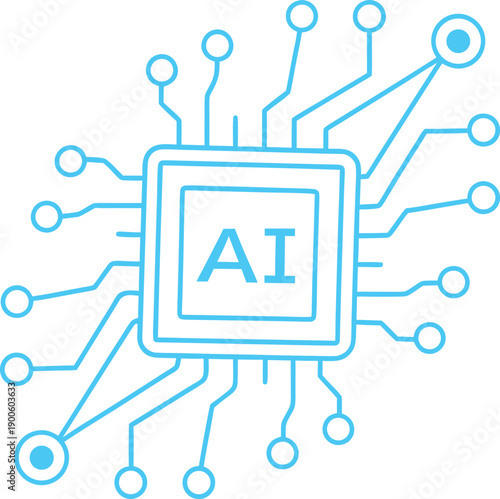 Blue AI Processor Network with Digital Connections