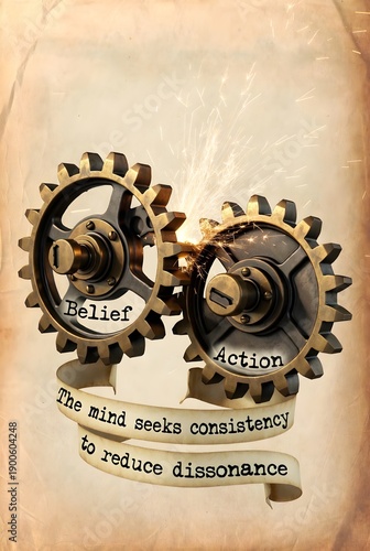 The Cognitive Dissonance Puzzle. Interlocking Gears of Belief and Action.