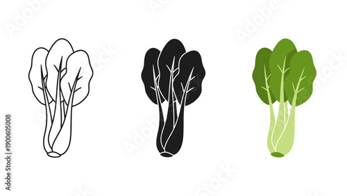 Variations of broccoli in different artistic styles Vector