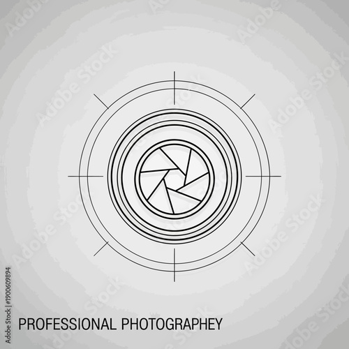 Detailed blueprint of a camera lens, showcasing precision and technical design.