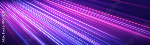 Curved neon pink streaks twist along the road, creating luminous trails of motion. Bright glow emphasizes acceleration, speed, and dynamic energy. Ideal for racing or high-tech visuals vector
