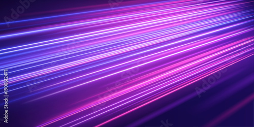 Neon pink light streaks twist along the highway, creating energetic motion and luminous trails. Glowing curves enhance futuristic style and speed. Ideal for digital or high-tech layouts vector