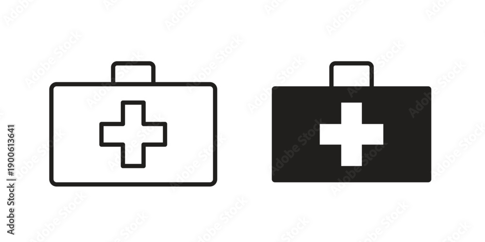 Obraz premium First aid kit icon vector design. Vector elements for infographic web