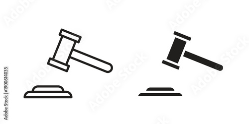Gavel icon vector design. Vector elements for infographic web