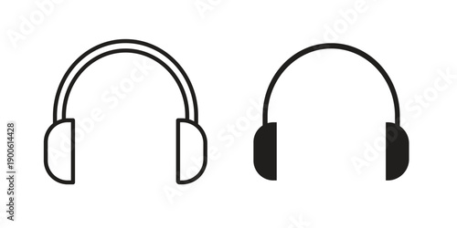 Headphones icon vector design. Vector elements for infographic web