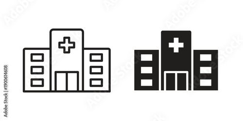 Hospital icon vector design. Vector elements for infographic web