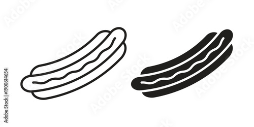 Hot dog icon vector design. Vector elements for infographic web