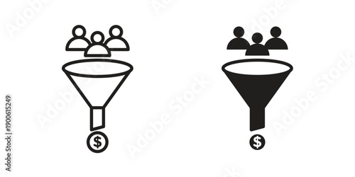Lead conversion icon vector design. Vector elements for infographic web