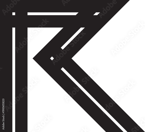 R letter modern logo design