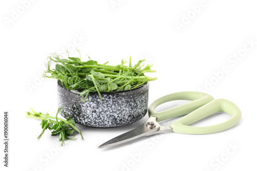 Bowl with fresh micro green...