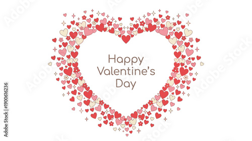 Happy Valentines Day Heart Shape Background Design.