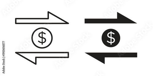 Money Transfer icon vector design. Vector elements for infographic web