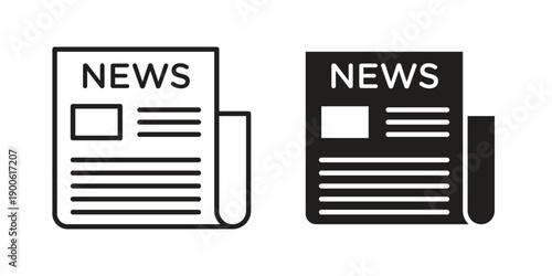 Newspaper icon vector design. Vector elements for infographic web