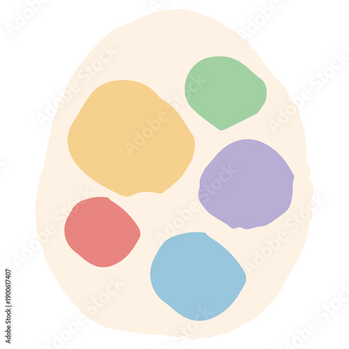 4月の園だよりに使いやすい シンプル手描きイラストカットシリーズ｜イースターエッグ | Simple Hand-Drawn April Newsletter Cut Illustration Series | Easter Egg