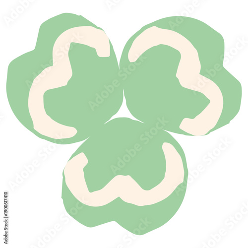 4月の園だよりに使いやすい シンプル手描きイラストカットシリーズ｜三つ葉のクローバー | Simple Hand-Drawn April Newsletter Cut Illustration Series | Clover