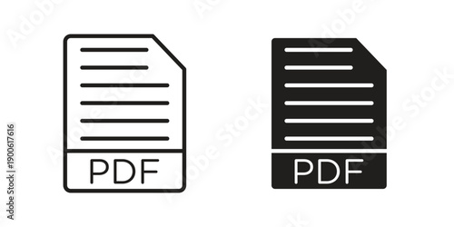 PDF file icon vector design. Vector elements for infographic web