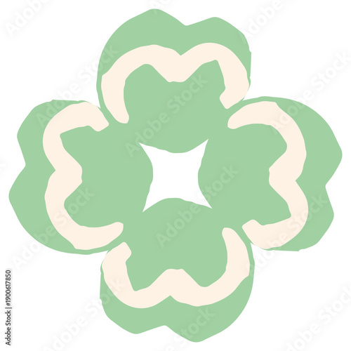 4月の園だよりに使いやすい シンプル手描きイラストカットシリーズ｜四葉のクローバー | Simple Hand-Drawn April Newsletter Cut Illustration Series | Lucky Clover