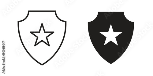 Police badge icon vector design. Vector elements for infographic web
