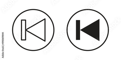 Rewind button icon vector design. Vector elements for infographic web