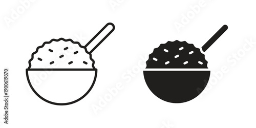 Rise Bowl icon vector design. Vector elements for infographic web