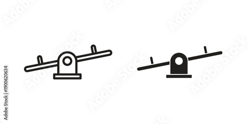 Seesaw icon vector design. Vector elements for infographic web