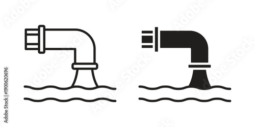 Sewage icon vector design. Vector elements for infographic web