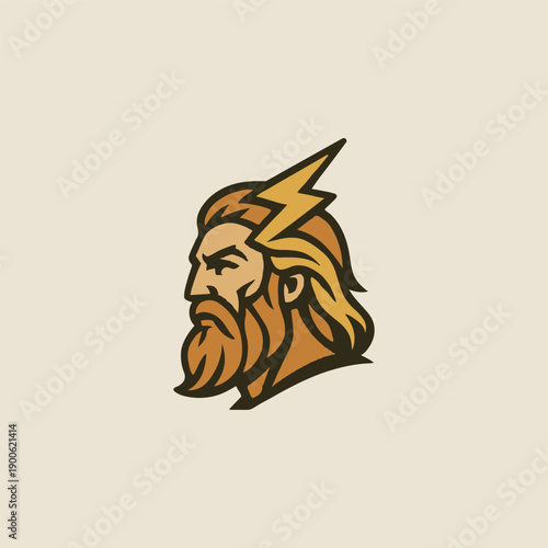 Zeus God of Thunder Logo