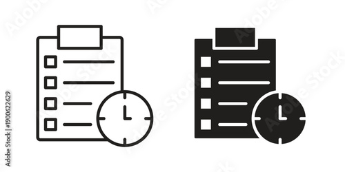 Timesheet icon vector design. Vector elements for infographic web