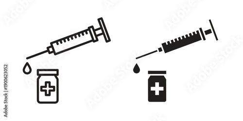 Vaccination icon vector design. Vector elements for infographic web