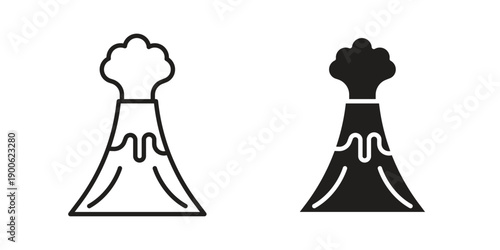 Volcano icon vector design. Vector elements for infographic web
