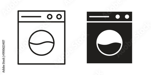 Washing machine icon vector design. Vector elements for infographic web