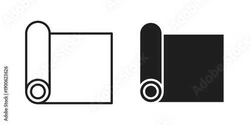 Yoga mat icon vector design. Vector elements for infographic web
