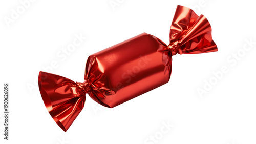 Vibrant red candy wrapped in shiny foil for gift giving