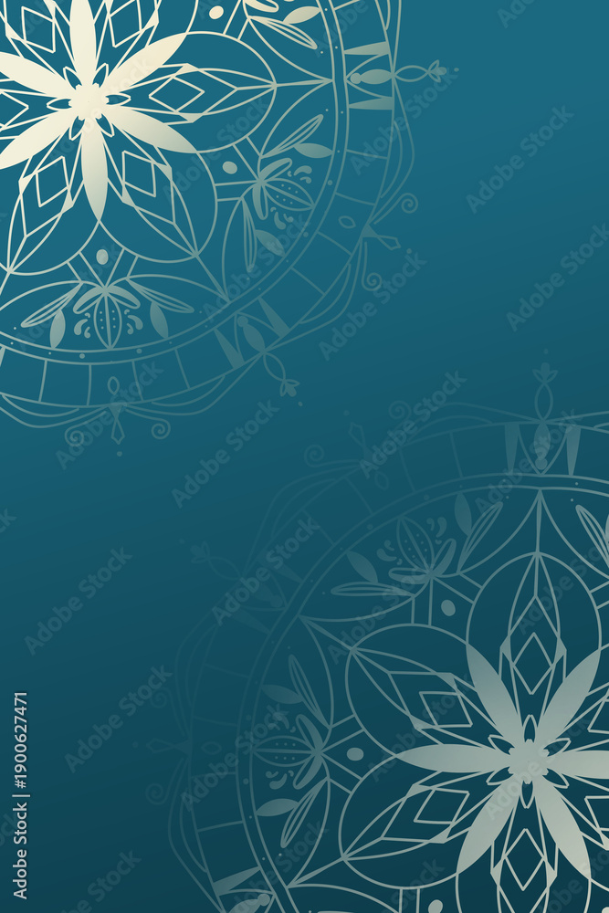 Naklejka premium Ramadan decorations with intricate designs on a blue background during celebration time