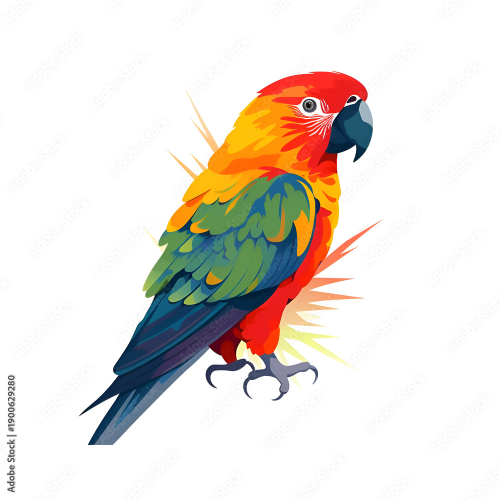 Obraz premium Vibrant Rainbow Macaw Parrot. A Colorful Bird Artwork