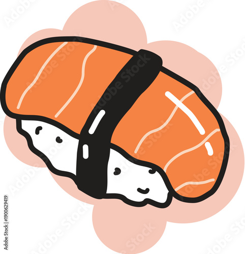 Sushi Hand Drawn Sake