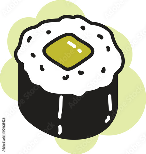 Sushi Hand Drawn Kappa Maki