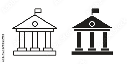 Government icons. Vector linear icon isolated on white background.