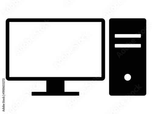 オフィス用デスクトップパソコンのアイコン