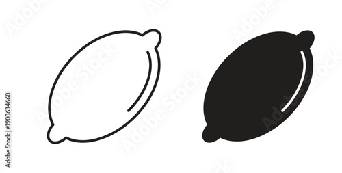 Lemon icons. Vector linear icon isolated on white background.