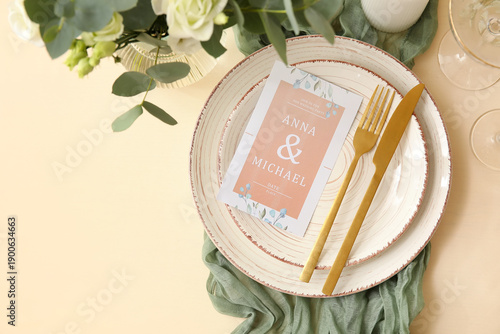 Stylish table setting with ...
