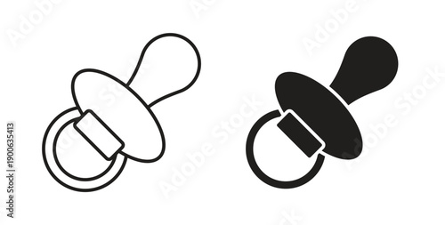 Nipple icons. Vector linear icon isolated on white background.