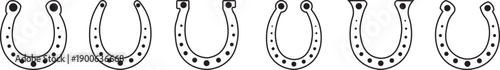 Horseshoe icon. Good luck and fortune symbols. Equestrian and horse graphic design. Horseshoe icon set. horseshoe Vector Design Icon Style. Horseshoe icon set. Luck symbol. Vector